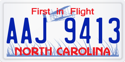 NC license plate AAJ9413