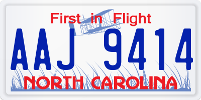 NC license plate AAJ9414