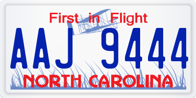 NC license plate AAJ9444