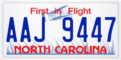 NC license plate AAJ9447