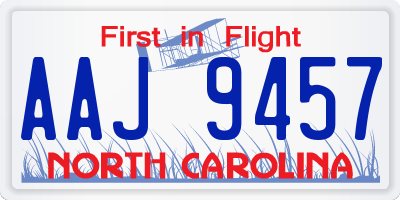 NC license plate AAJ9457