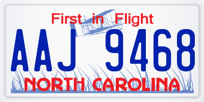 NC license plate AAJ9468