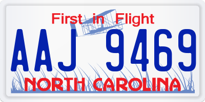 NC license plate AAJ9469