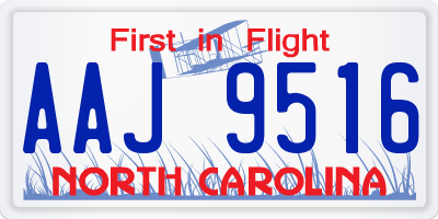NC license plate AAJ9516