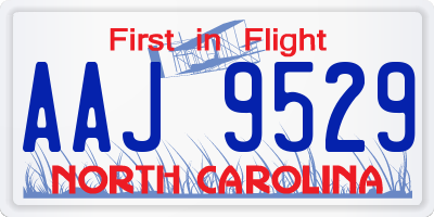 NC license plate AAJ9529