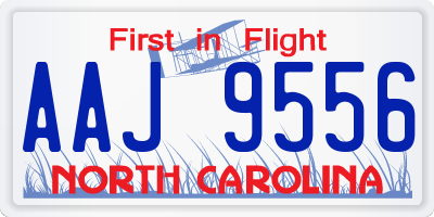 NC license plate AAJ9556