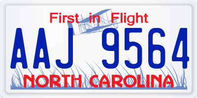 NC license plate AAJ9564
