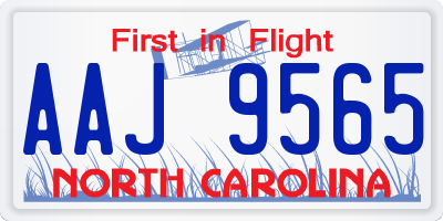 NC license plate AAJ9565