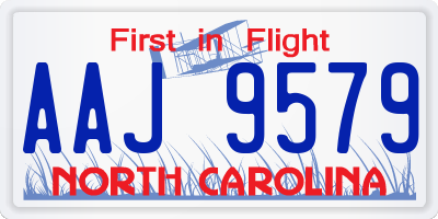 NC license plate AAJ9579