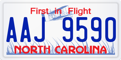 NC license plate AAJ9590