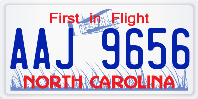 NC license plate AAJ9656