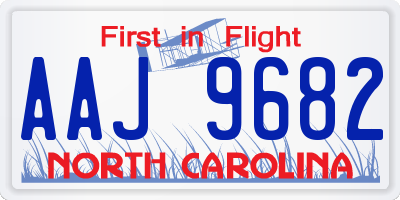 NC license plate AAJ9682