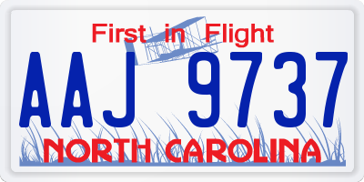 NC license plate AAJ9737