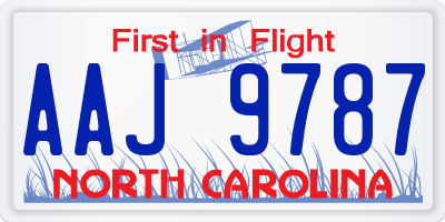 NC license plate AAJ9787