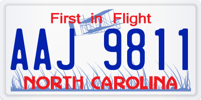 NC license plate AAJ9811