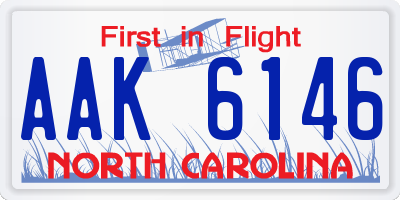 NC license plate AAK6146