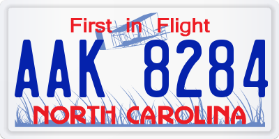 NC license plate AAK8284
