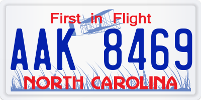 NC license plate AAK8469