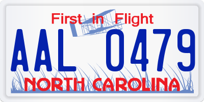 NC license plate AAL0479