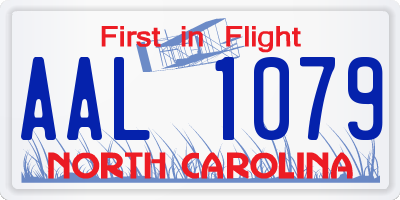 NC license plate AAL1079