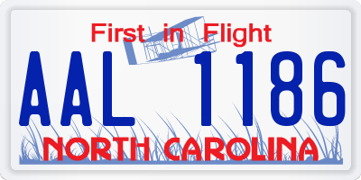 NC license plate AAL1186