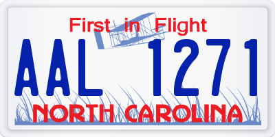 NC license plate AAL1271