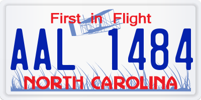 NC license plate AAL1484