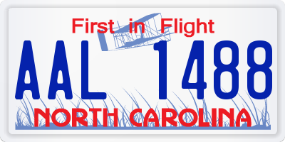 NC license plate AAL1488