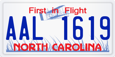 NC license plate AAL1619
