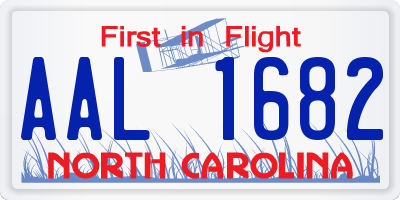 NC license plate AAL1682