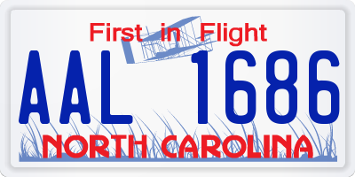 NC license plate AAL1686