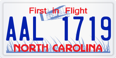 NC license plate AAL1719