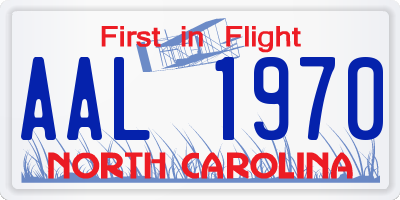 NC license plate AAL1970