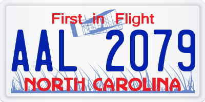 NC license plate AAL2079