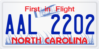 NC license plate AAL2202