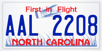 NC license plate AAL2208