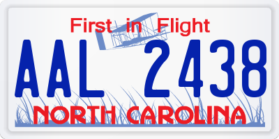 NC license plate AAL2438