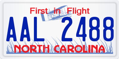 NC license plate AAL2488