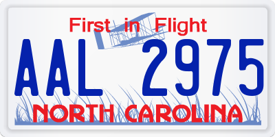 NC license plate AAL2975