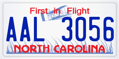 NC license plate AAL3056