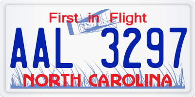NC license plate AAL3297