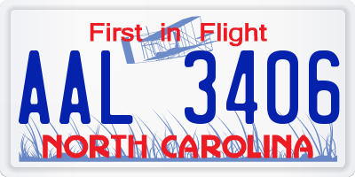 NC license plate AAL3406