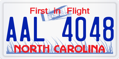 NC license plate AAL4048