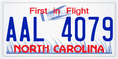 NC license plate AAL4079