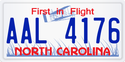 NC license plate AAL4176