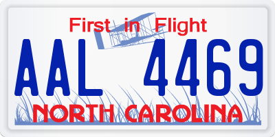 NC license plate AAL4469