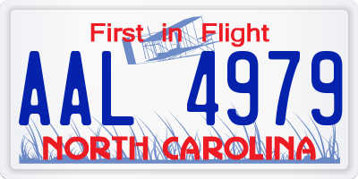 NC license plate AAL4979