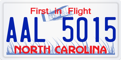 NC license plate AAL5015