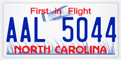 NC license plate AAL5044