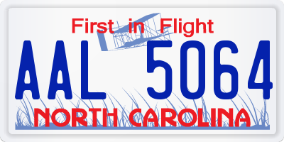 NC license plate AAL5064